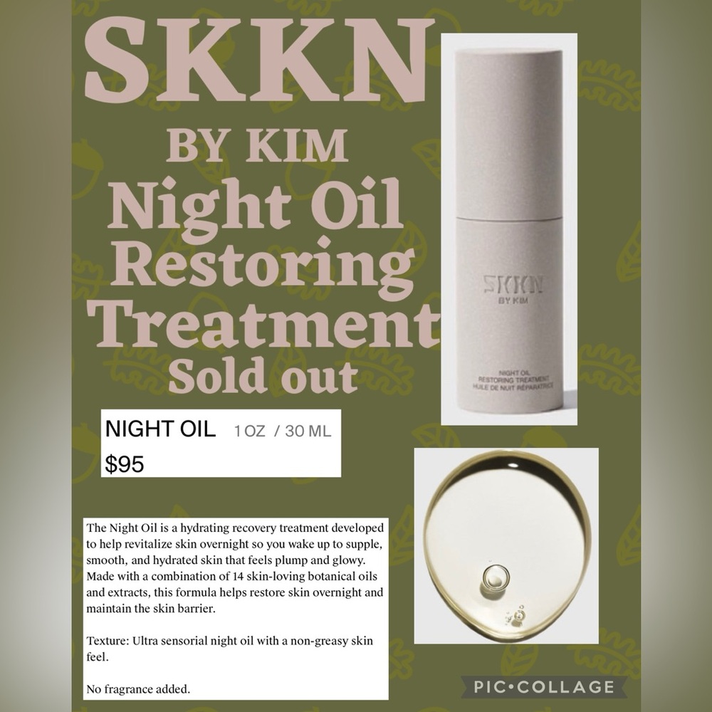 SKKN BY KIM NIGHT OIL RESTORING TREATMENT NEW-Sold out online